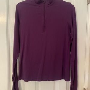 Fabletics Purple Long Sleeve Sweatshirt
